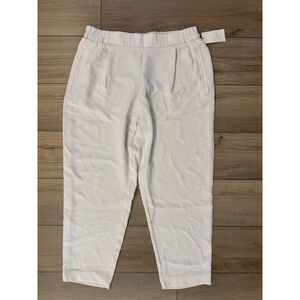 NWT a new day White Cream Women's Pants Trouser Dress Pants L Large Elastic Wais